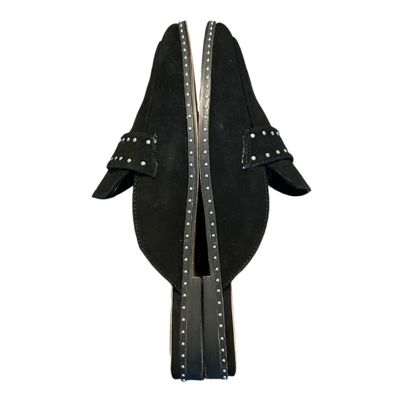 Aldo Stud Keeper Mules Womens Size 6 Slip on Slide Loafer Black Suede Flat - Picture 6 of 9